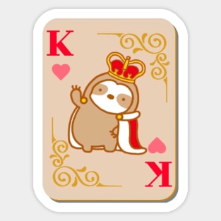 Easily Distracted By Poker Card Sloth Sticker